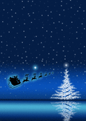 Tra&icirc;neau du P&egrave;re No&euml;l sous les &eacute;toiles